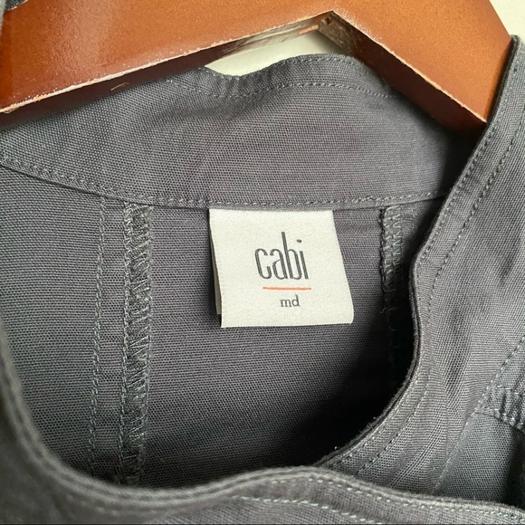 CAbi #3023 Twilight Moto Zip Up Gray Jacket M - Picture 7 of 8